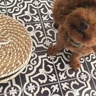 Adesivo Piso Ladrilho Marroquino Preto Antiderrapante