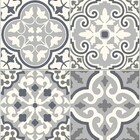 Adesivo Piso Ladrilho Patchwork Cinza Antiderrapante