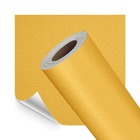 Adesivo Revestimento Em Couro Sintético Amarelo 50x137cm