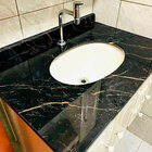 Adesivo Revestimento Mármore Preto Gold Impermeável Texturiza