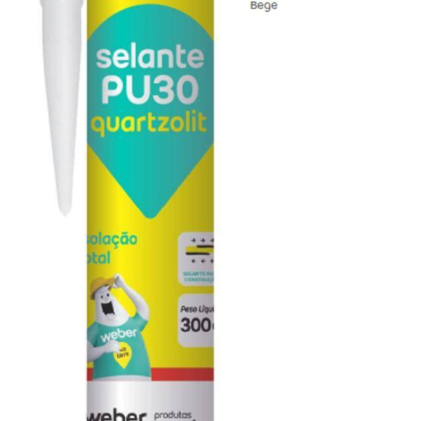 Adesivo Selante PU30 Construção 300ml Quartzolit - BEGE