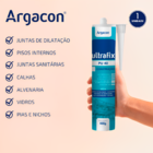 Adesivo Selante PU40 Branco 400g Argacon Kit 3 Unidades