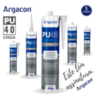 Adesivo Selante PU40 Cinza 400g Argacon Kit 5 Unidades
