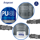 Adesivo Selante PU40 Cinza 400g Argacon Kit 5 Unidades