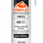Adesivo Selante Pu 40 380g 230ml 6 Peças Preto Orbi