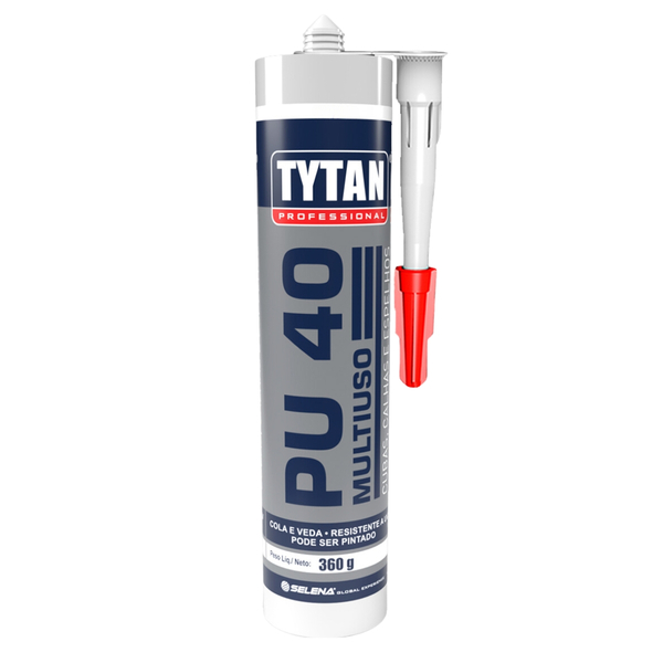 Adesivo Silicone Pu Para Construção 310ml 400g Preto Tytan