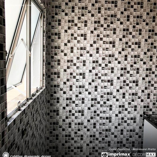 Adesivo Vinil Grosso Papel De Parede Mármore Preto (1 22x0 50