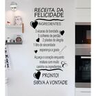 Adesivo Vinílico Decal Para Cozinha Receita Da Felicidade