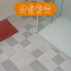 Adesivo Vinilico Lavavel Para Piso Quadrados Mistos Tons Cinz