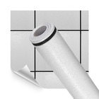 Adesivo Vinilico Lavavel Para Piso Texturizado Quadrado Branco