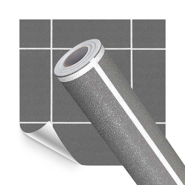 Adesivo Vinilico Lavavel Para Piso Texturizado Quadrado Cinza