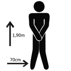 Adesivo Vinílico Porta De Banheiro Apertado Masculino