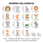 Adesivos De Parede Decorativa Infantil Safari Aquarela - Com