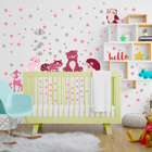 Adesivos De Parede Decorativo Animais Bichinhos Estrelas - Co