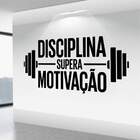 Adesivos De Parede Disciplina Supera Motivação-es 75x151cm