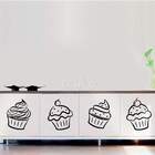 Adesivos De Parede Para Cozinha Cupcakes-m 30x37cm Cada