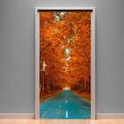 Adesivos De Porta Estrada Outono-73x210cm