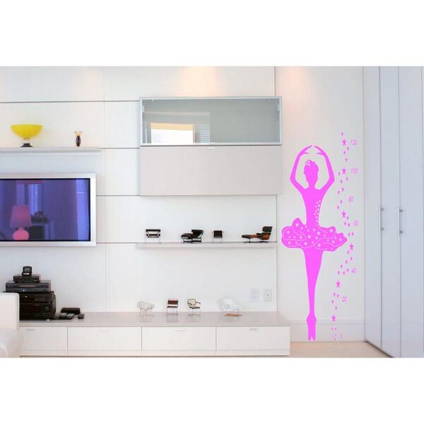 Adesivos De Quarto Infantil Bailarina Régua Métrica Infantil