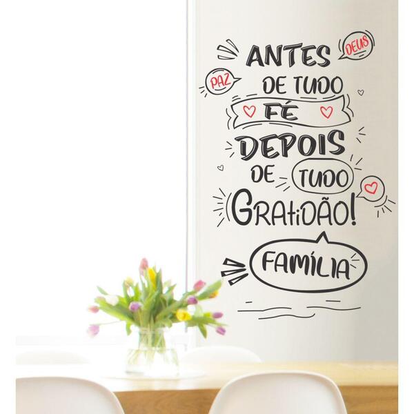 Adesivos Decorativo De Parede Frase Antes De Tudo Fé Em