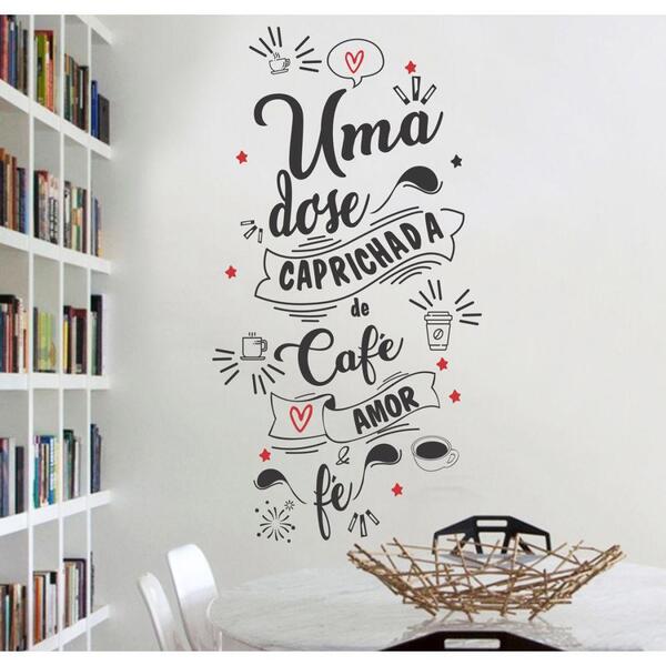 Adesivos Decorativo De Parede Frase Uma Dose Caprichada
