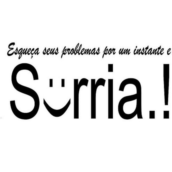 Adesivos Decorativos Frase Sorria Grande Decoração De