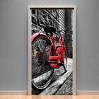 Adesivos Para Porta Retro Bicicleta-83x210cm