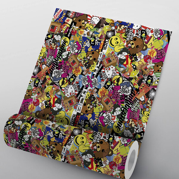 Adesivos Sticker Bomb Mod - 04-g 100x150cm