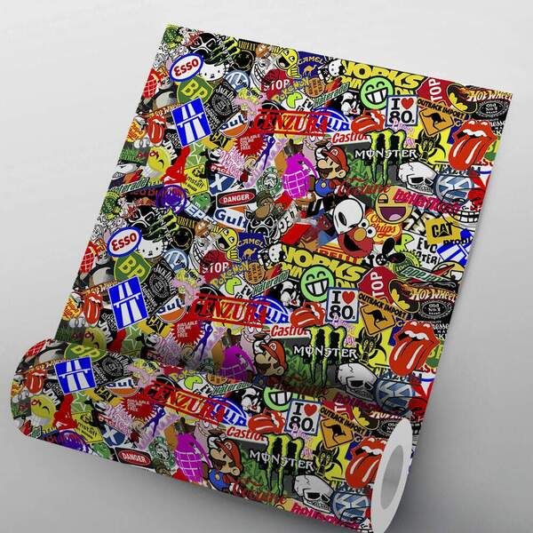 Adesivos Sticker Bomb Mod - 08-eg 100x200cm