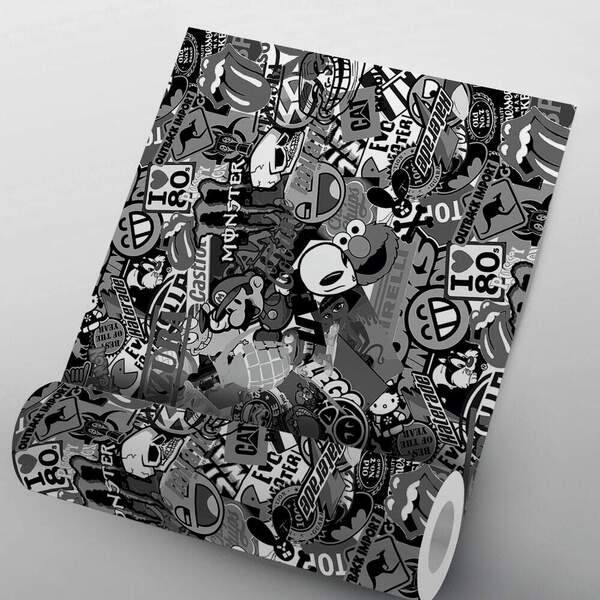 Adesivos Sticker Bomb Mod - 10-m 100x100cm