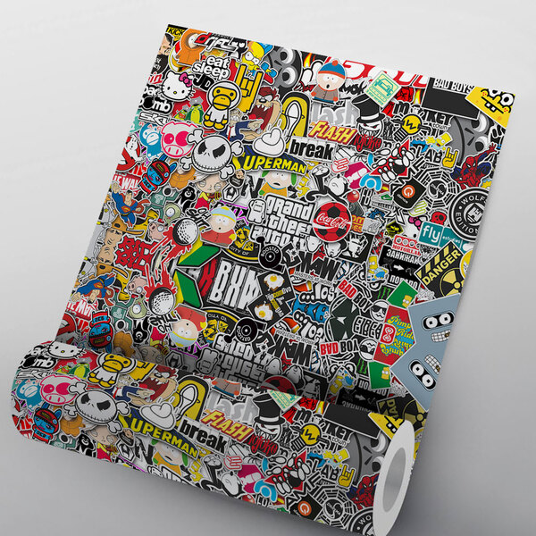Adesivos Sticker Bomb Mod - 13-es 100x250cm