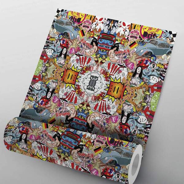 Adesivos Sticker Bomb Mod - 19-m 100x100cm