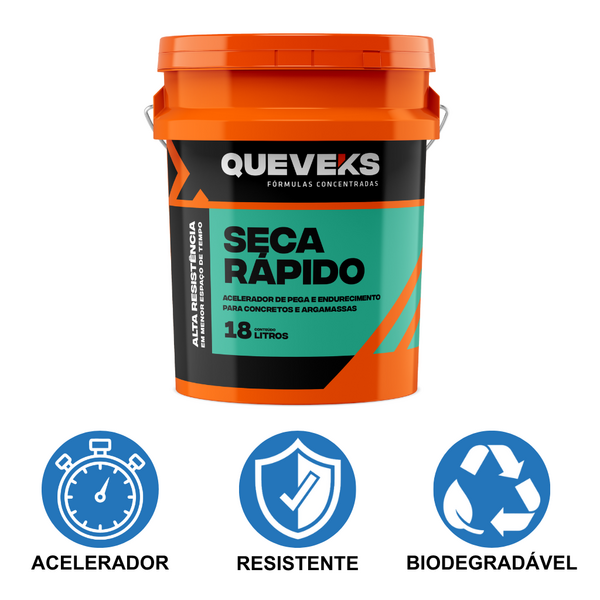 Aditivo Acelerador De Pega Seca Rápido 18l Queveks