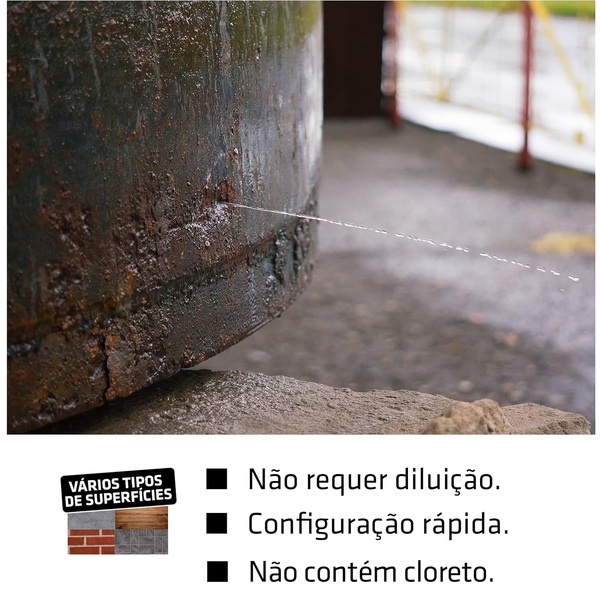 Aditivo Acelerador de Pega Impermeabilizante Sika-2 Ultra Rápido 3,6L Vermelho