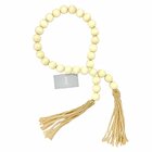 Adorno Colar Decorativo De Madeira Bege Mart