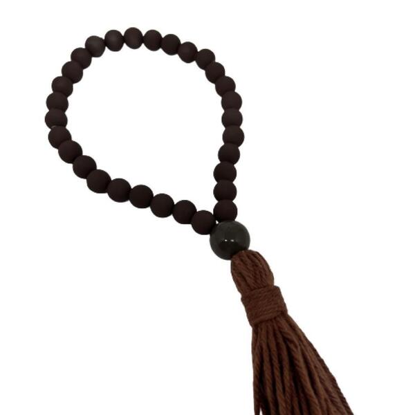 Adorno Colar Decorativo Japamala Marrom Luxo