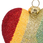 Adorno Coração para Árvore Plástico Colorido 10x8x4cm Cromus