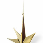 Adorno De Natal Metal e Tecido Dourado Cromus 30x26cm