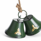 Adorno De Natal Metal e Tecido Verde Cromus 32x17cm