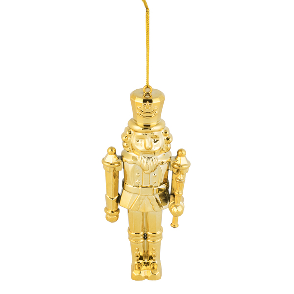 Adorno De Natal Plástico Dourado Cromus 12,5x5cm