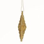 Adorno De Natal Plástico Dourado Cromus 12x12cm