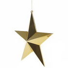 Adorno De Natal Plástico Dourado Cromus 30x30cm