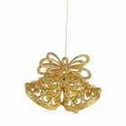 Adorno De Natal Plástico e Metal Dourado Cromus 8x10cm