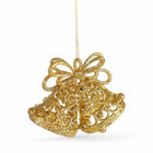 Adorno De Natal Plástico e Metal Dourado Cromus 8x10cm