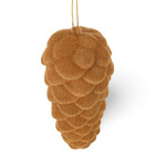 Adorno De Natal Plástico e Tecido Marrom Cromus 13x5,5cm