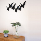 Adorno De Parede Passaro Preto Em Metal