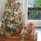 Adorno de Pinha para Árvore Marrom 150x6x6cm Cromus