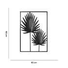 Adorno Decorativo De Parede Preto 65x45x1 Cm M02 - D'rossi