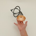 Adorno Decorativo Enfeite Casa Home Metal 19x11x11cm Preto