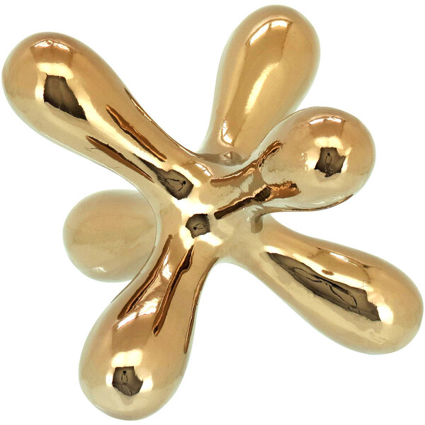 Adorno Decorativo Enfeite Casa Molécula Metal 14x14x14cm Dour