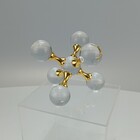 Adorno Decorativo Enfeite Casa Molécula Metal 19x19x19cm Dour